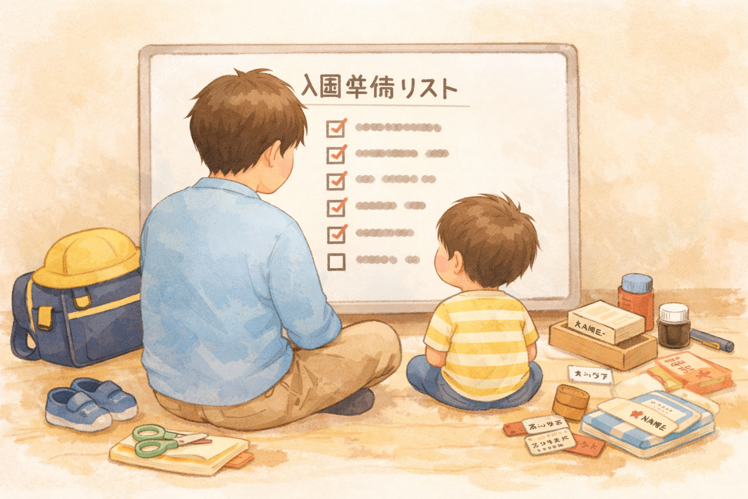 保育園入園準備リスト2026|パパが180個全部揃えた実録